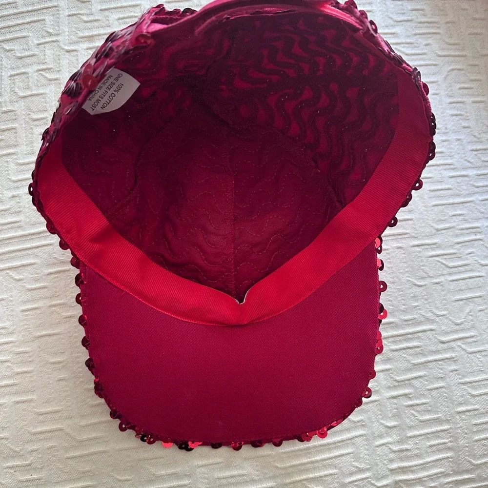 Red Sequin Cap - Picture 2 of 3